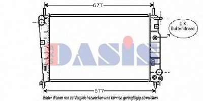 AKS DASIS 090086n -  Радиатор, охлаждение двигателя